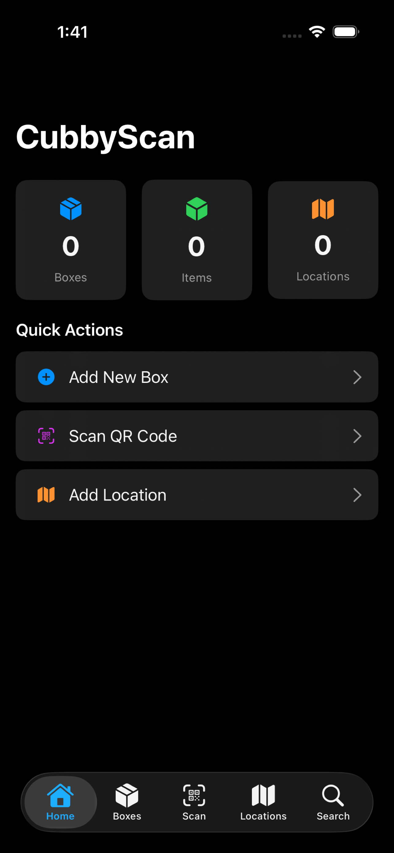 Home dashboard
