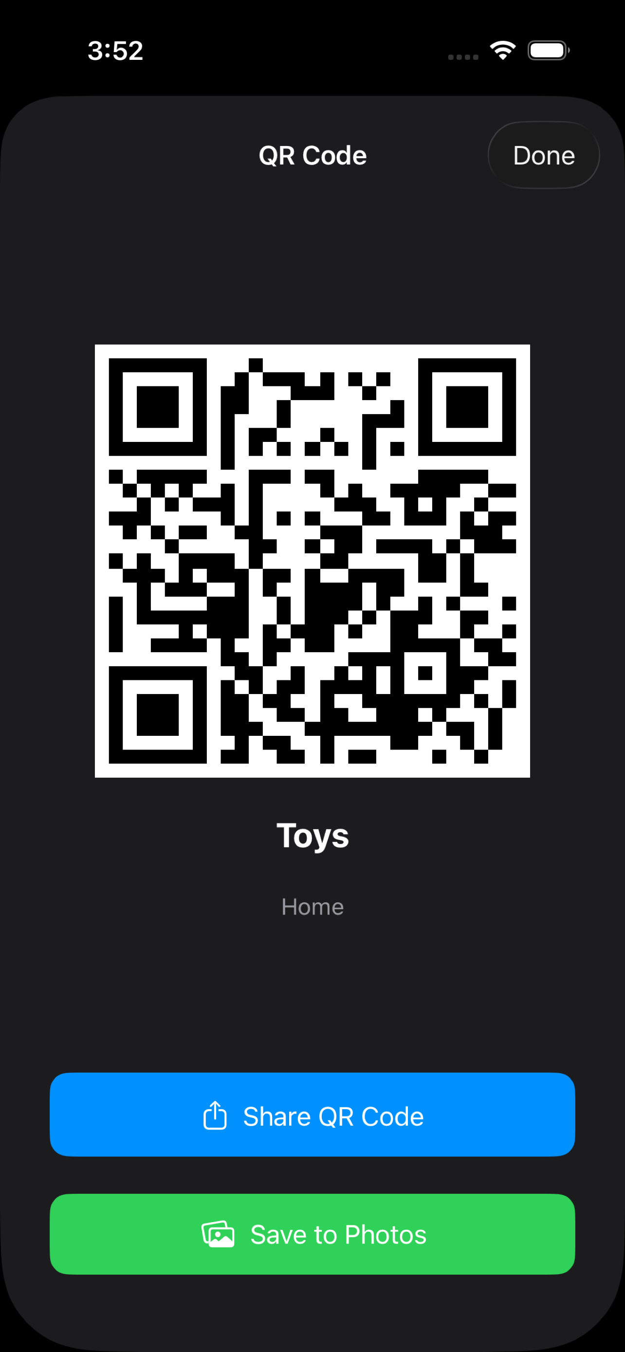 QR code view